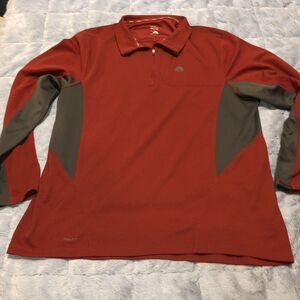 Nike ACG Pullover Mens XXLarge Red 1/4 Zip Mock Neck Waffle Knit Long Sleeve